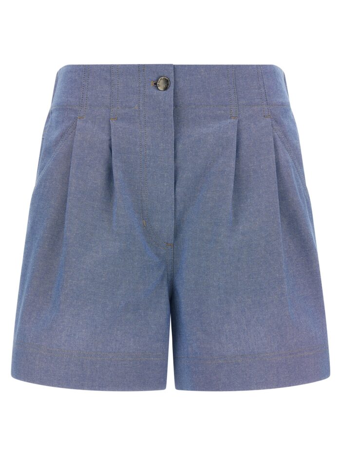 moncler grenoble chambray cotton shorts MONCLER GRENOBLE Chambray Cotton Shorts