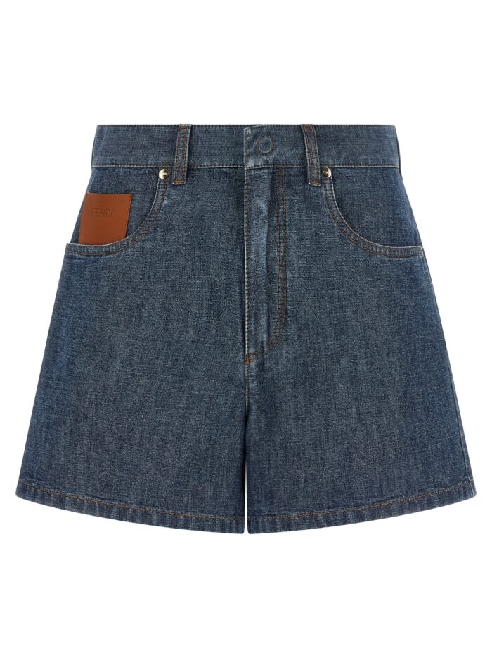 fendi chambray denim shorts Fendi Chambray Denim Shorts