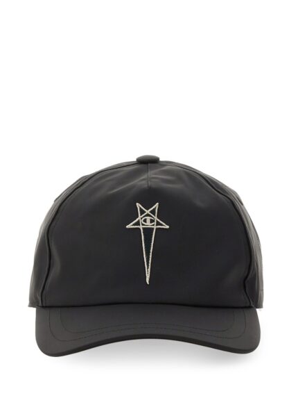 CHAMPION X RICK OWENS BASEBALL CAP WITH EMBROIDERY