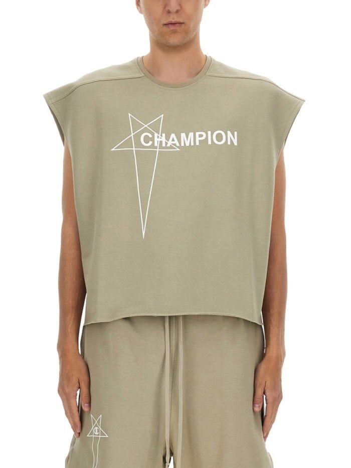 CHAMPION X RICK OWENS CROPPED MICRO TATLIN T-SHIRT
