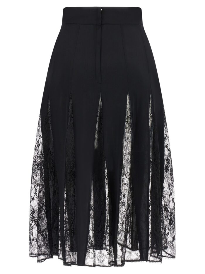 Dolce & Gabbana Charmeuse Skirt With Lace