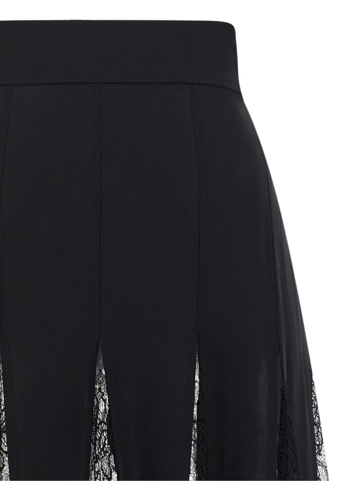 Dolce & Gabbana Charmeuse Skirt With Lace