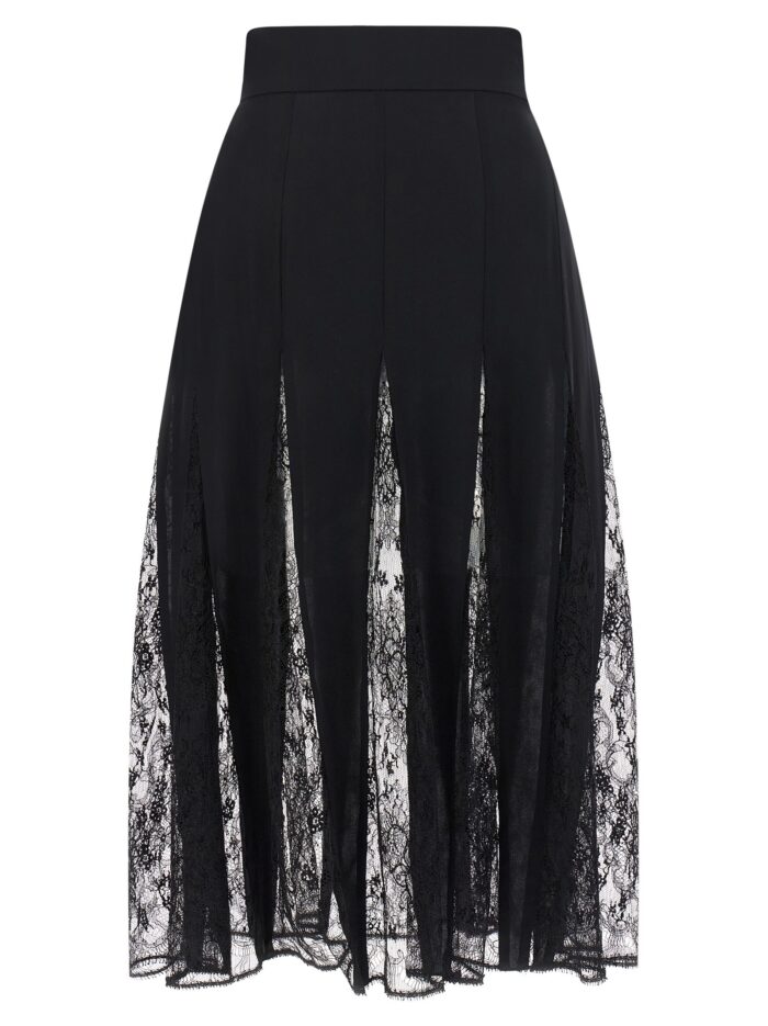 dolce & gabbana charmeuse skirt with lace Dolce & Gabbana Charmeuse Skirt With Lace