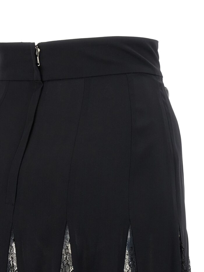 Dolce & Gabbana Charmeuse Skirt With Lace