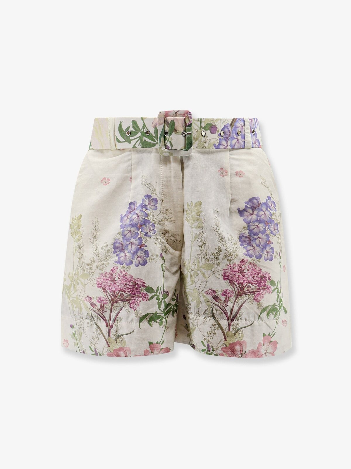CHARO RUIZ IBIZA Pansy Cotton Blend Shorts With All-over Floral Pattern