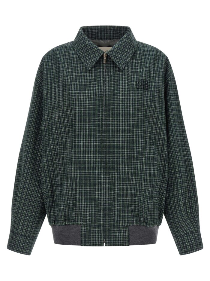 miu miu check cotton blouson Miu Miu Check Cotton Blouson
