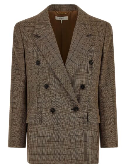 CHLOÉ Check Double-breasted Blazer