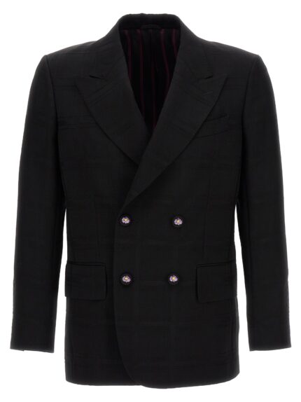 Etro Check Double-breasted Blazer