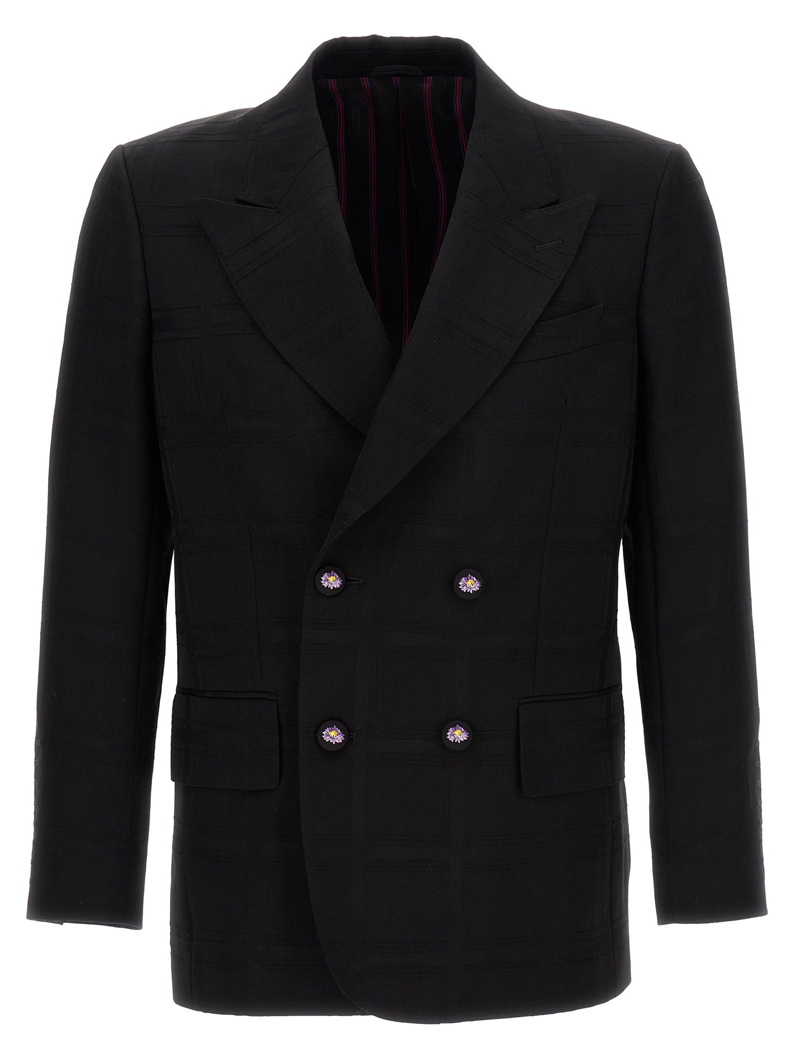 Etro Check Double-breasted Blazer