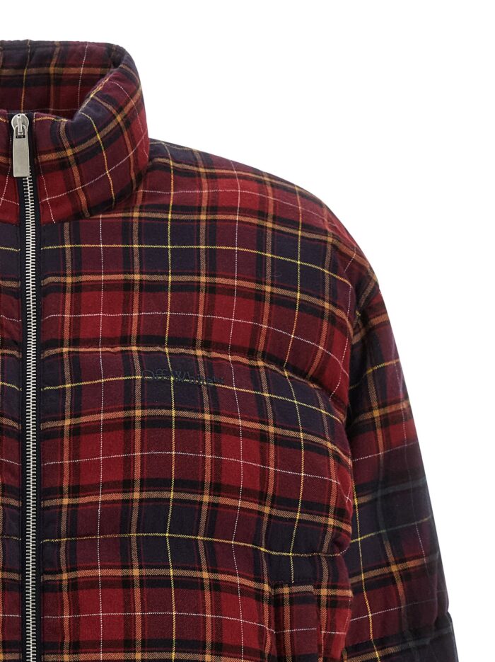 Off-white 'Check Flan Arrow Spray' Down Jacket