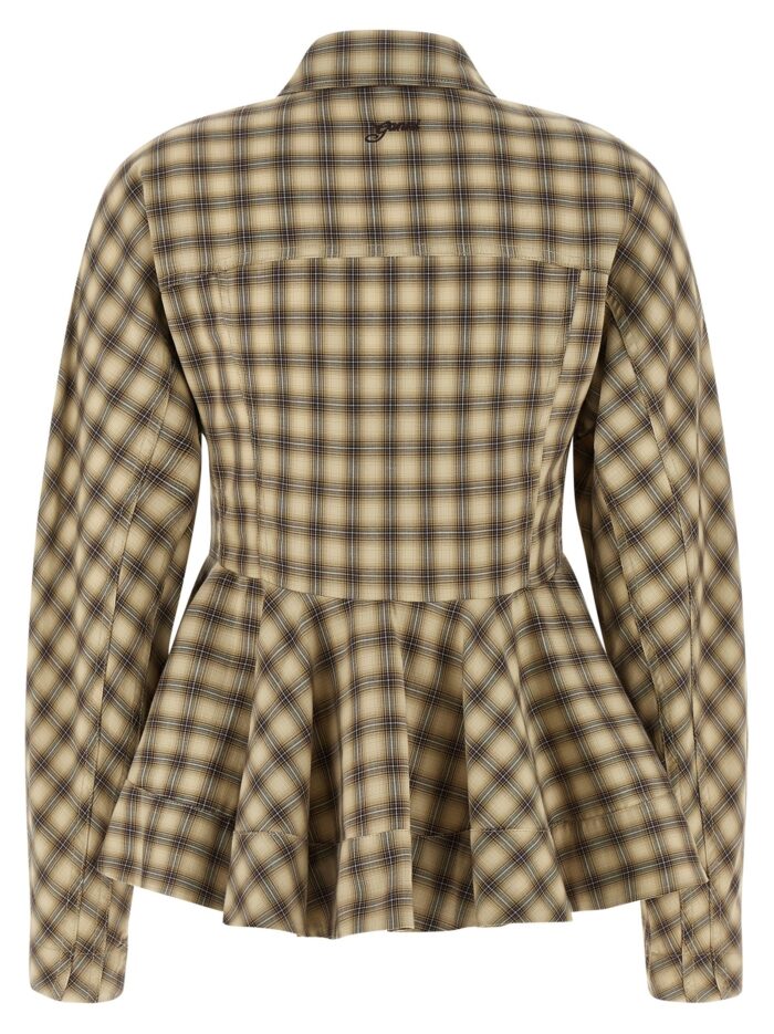 GANNI 'Check Flannel Peplum' Shirt