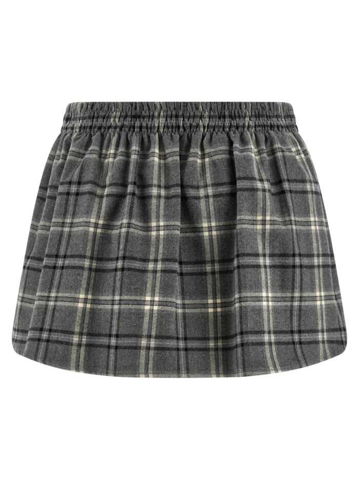 Miu Miu Check Flannel Skirt