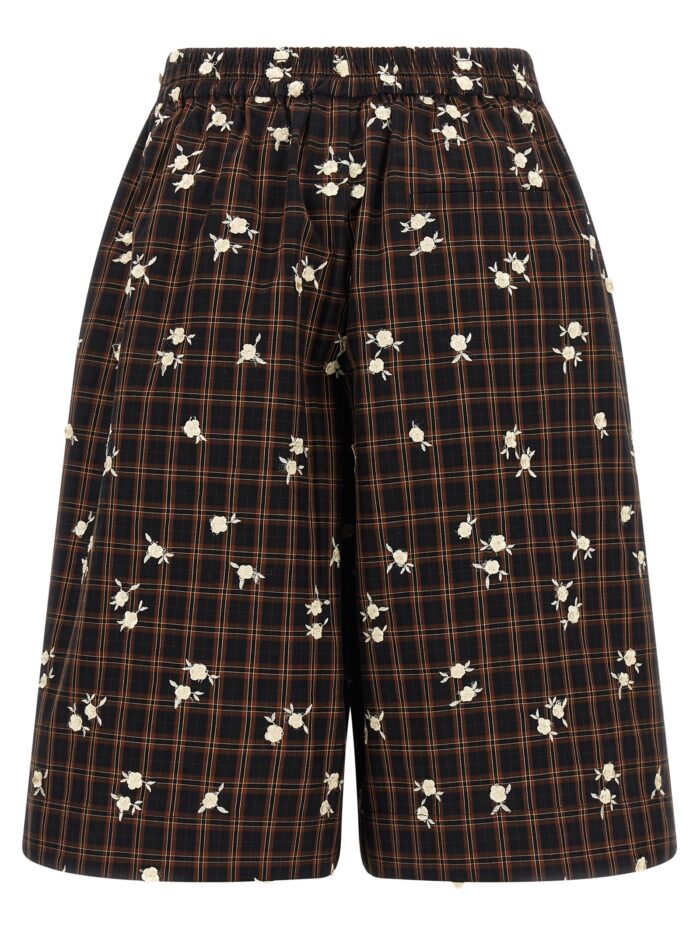 GANNI 'Check Flower' Bermuda Shorts