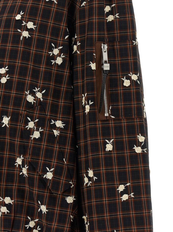 GANNI 'Check Flower' Bomber Jacket