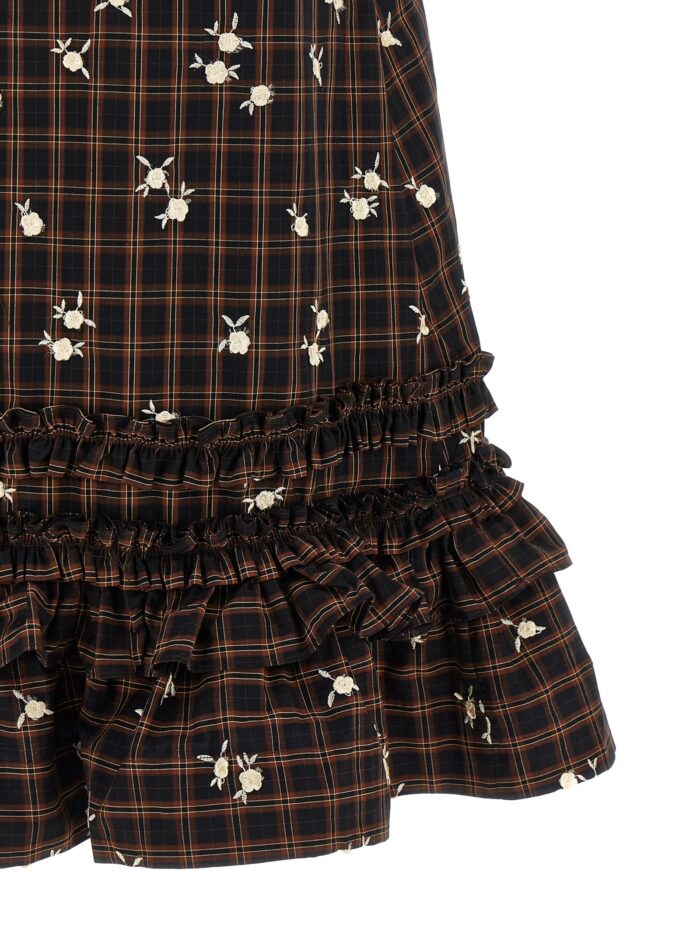 GANNI 'Check Flower' Dress