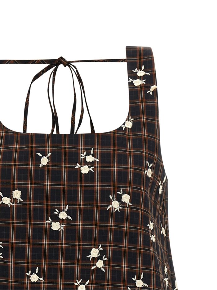 GANNI 'Check Flower' Dress
