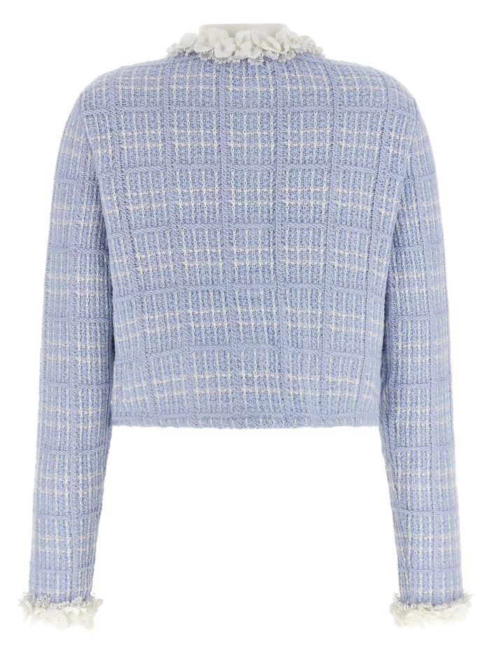 SELF PORTRAIT Check Knit Jacket