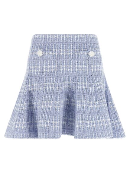SELF PORTRAIT Check Knit Skirt