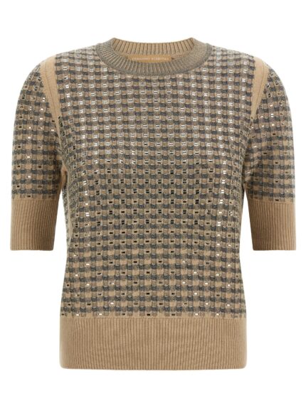 ERMANNO SCERVINO Check Knit With Crystals