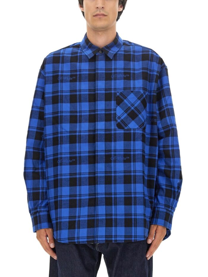 off white check print shirt Off-white CHECK PRINT SHIRT
