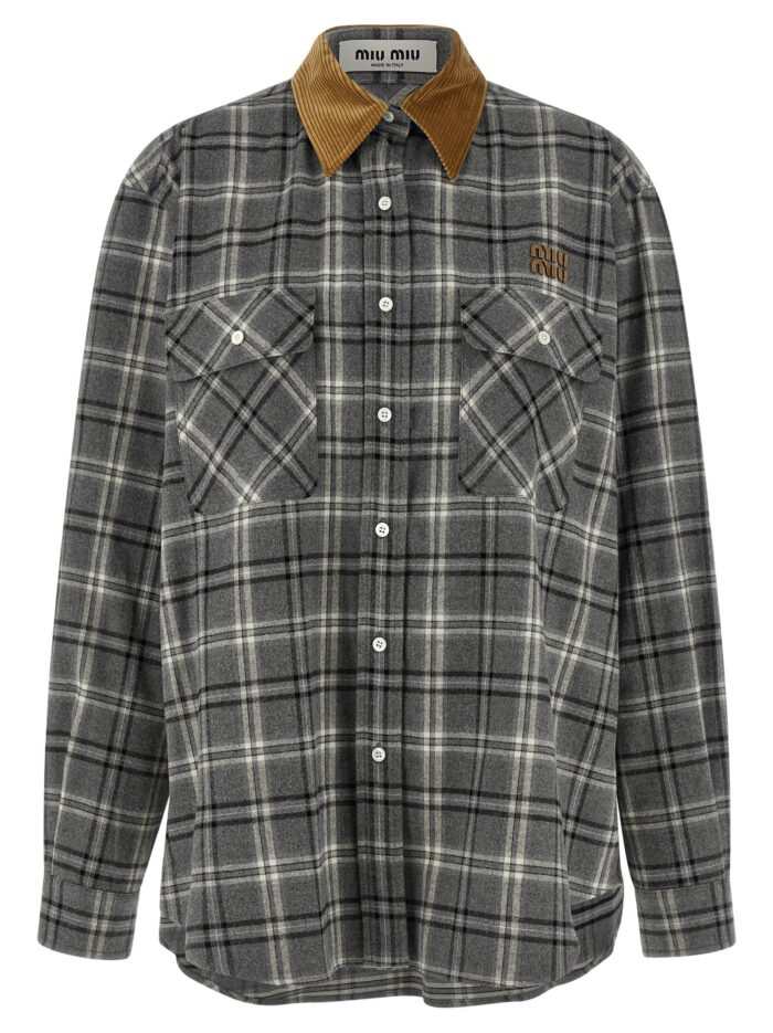 miu miu check shirt Miu Miu Check Shirt