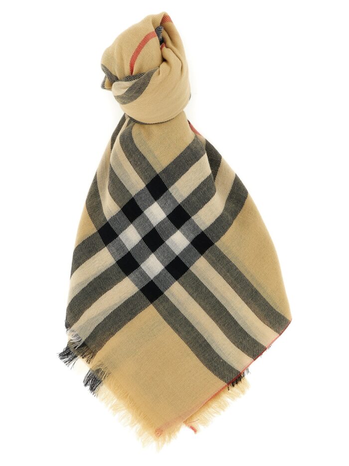 burberry check wool scarf Burberry Check Wool Scarf
