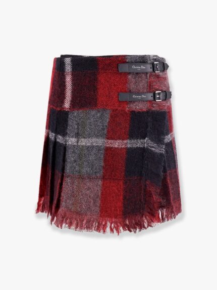 Check'n'dior Madras Mohair And Wool Kilt
