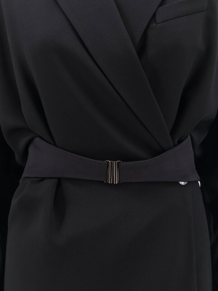 Brunello Cucinelli Chemisier Dress With Tuxedo-style Band