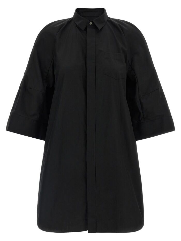 sacai chemisier dress with wide sleeves SACAI Chemisier Dress With Wide Sleeves