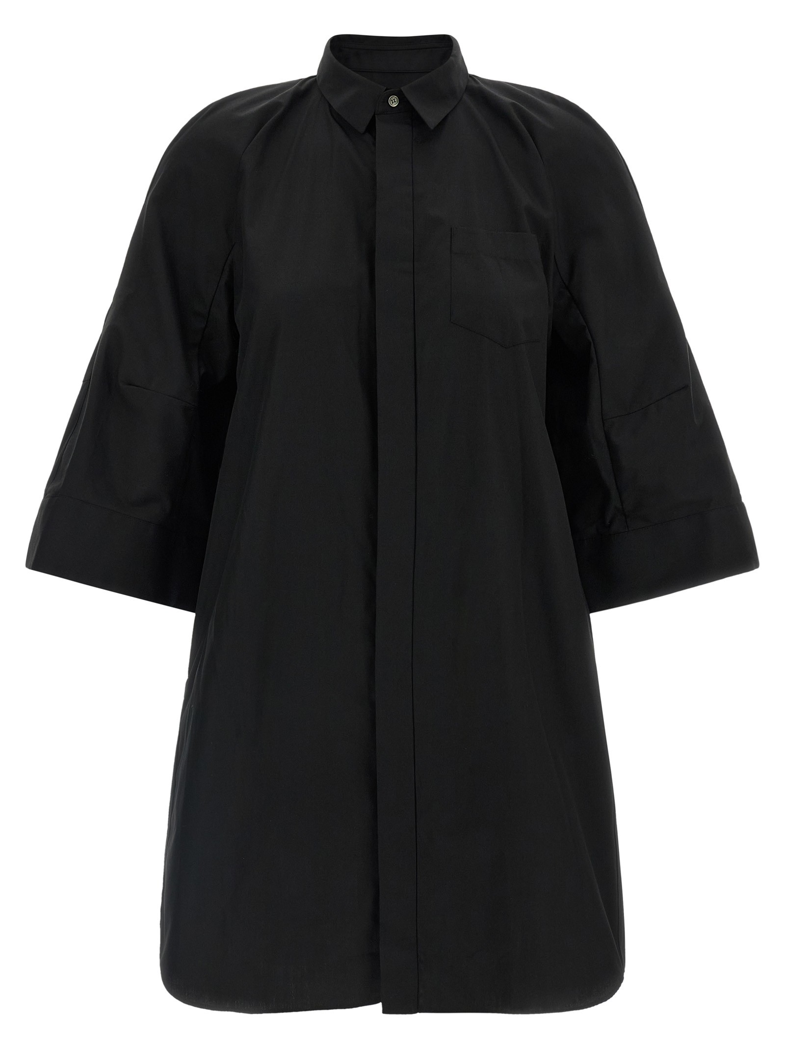 SACAI Chemisier Dress With Wide Sleeves