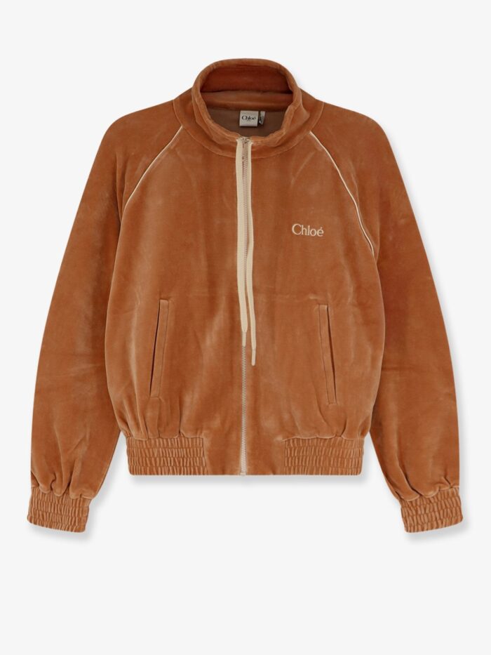 chloe' chenille sweatshirt with logo CHLOE' Chenille Sweatshirt With Logo