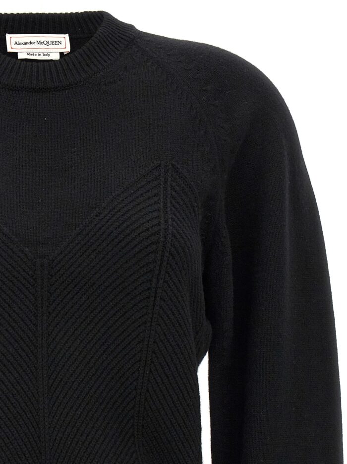 MCQUEEN 'Chevron Corset' Sweater
