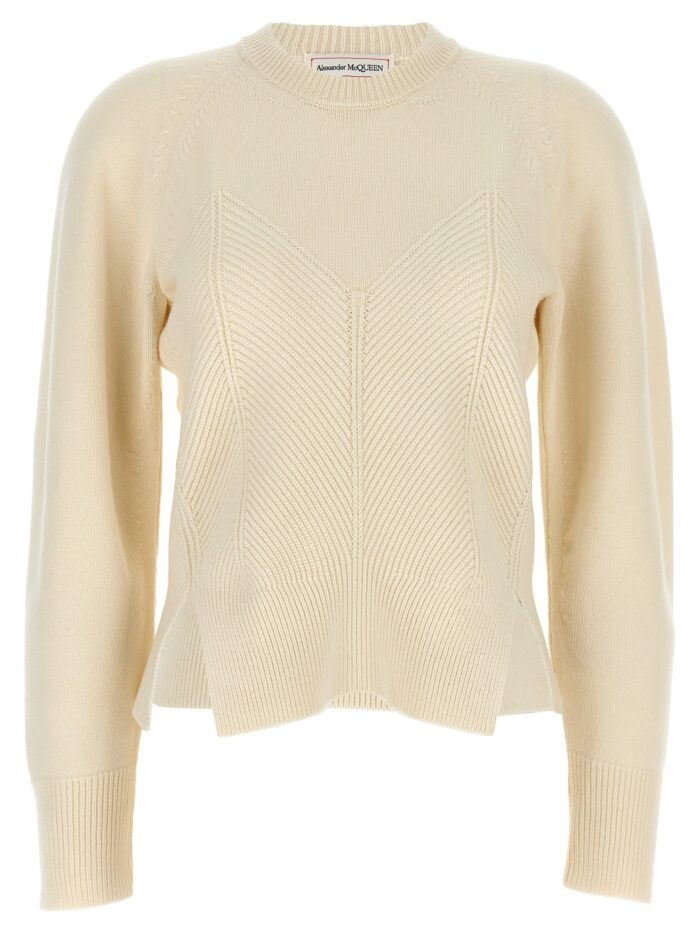 mcqueen 'chevron corset' sweater MCQUEEN 'Chevron Corset' Sweater