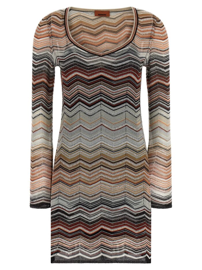 missoni chevron lamé dress Missoni Chevron Lamé Dress