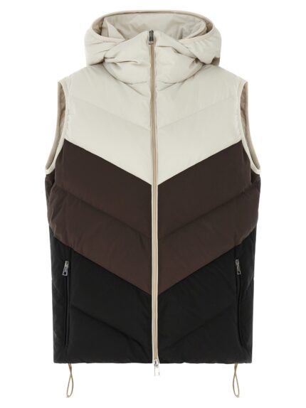 KITON Chevron Stitching Padded Vest