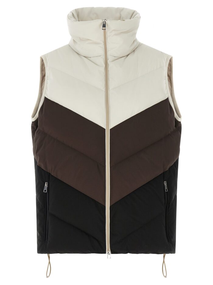 KITON Chevron Stitching Padded Vest
