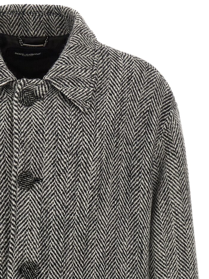 DOLCE&GABBANA 'Chevron' Wool Coat