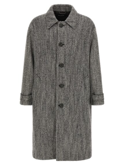DOLCE&GABBANA 'Chevron' Wool Coat
