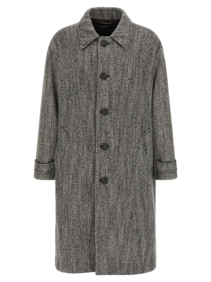 DOLCE&GABBANA 'Chevron' Wool Coat