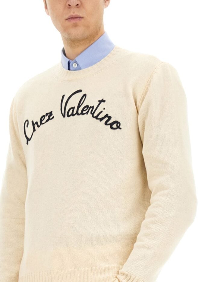 "CHEZ VALENTINO" EMBROIDERED SWEATER