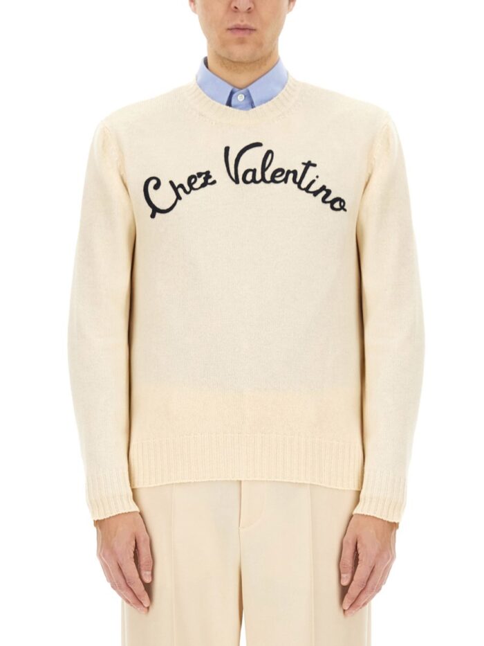 "CHEZ VALENTINO" EMBROIDERED SWEATER