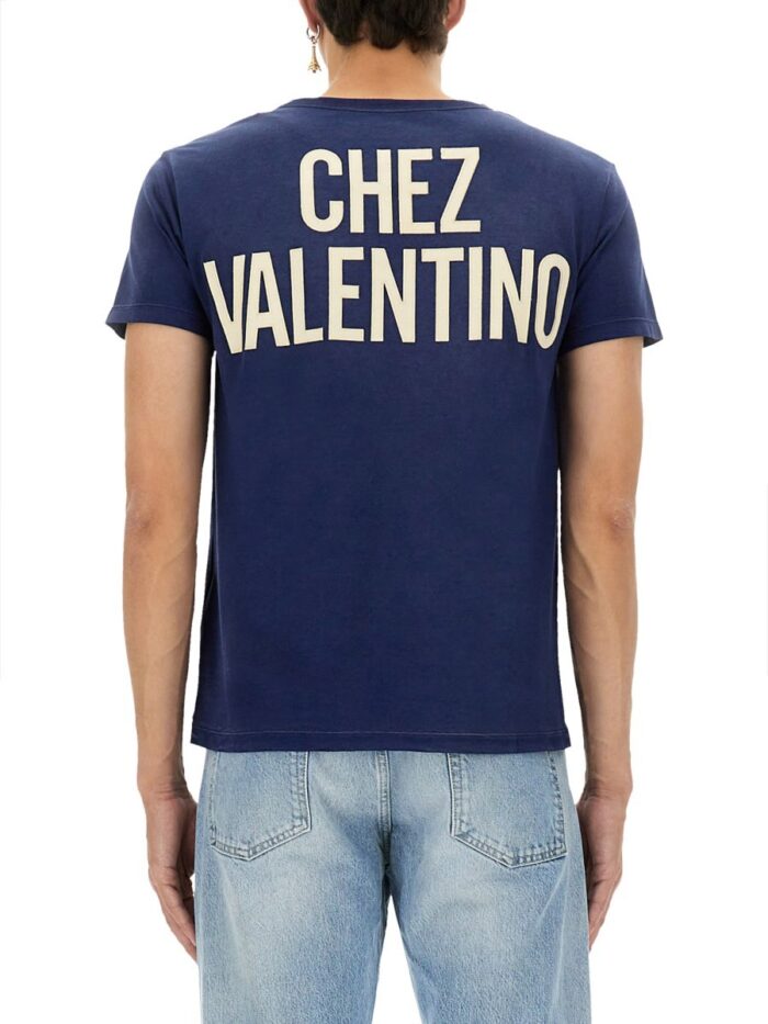 Valentino Garavani "CHEZ VALENTINO" PRINT AND PATCH T-SHIRT