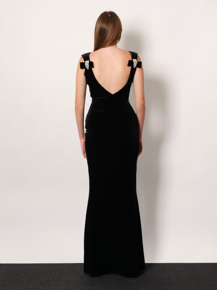 CHIARA BONI Nima Velvet Long Dress