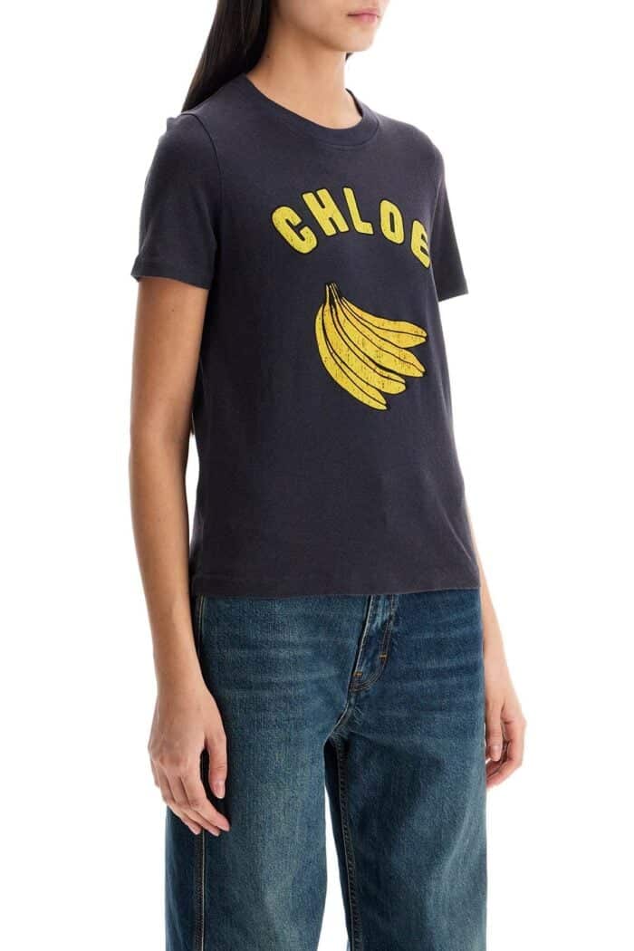 CHLOE' "baby Fit T-shirt With Banana Print