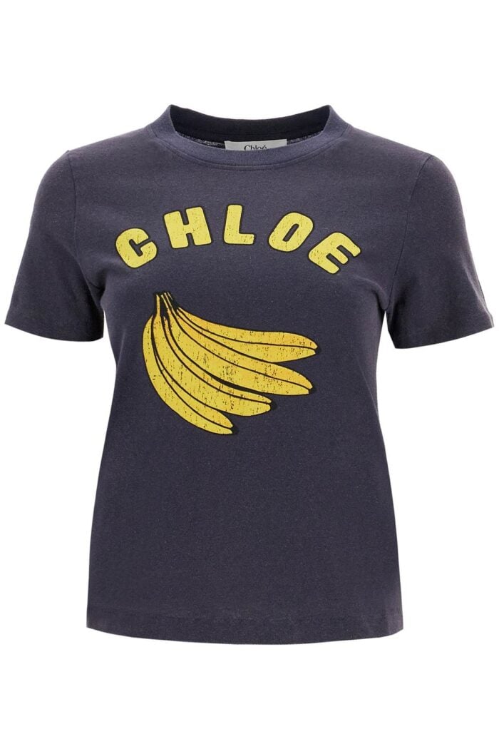 CHLOE' "baby Fit T-shirt With Banana Print