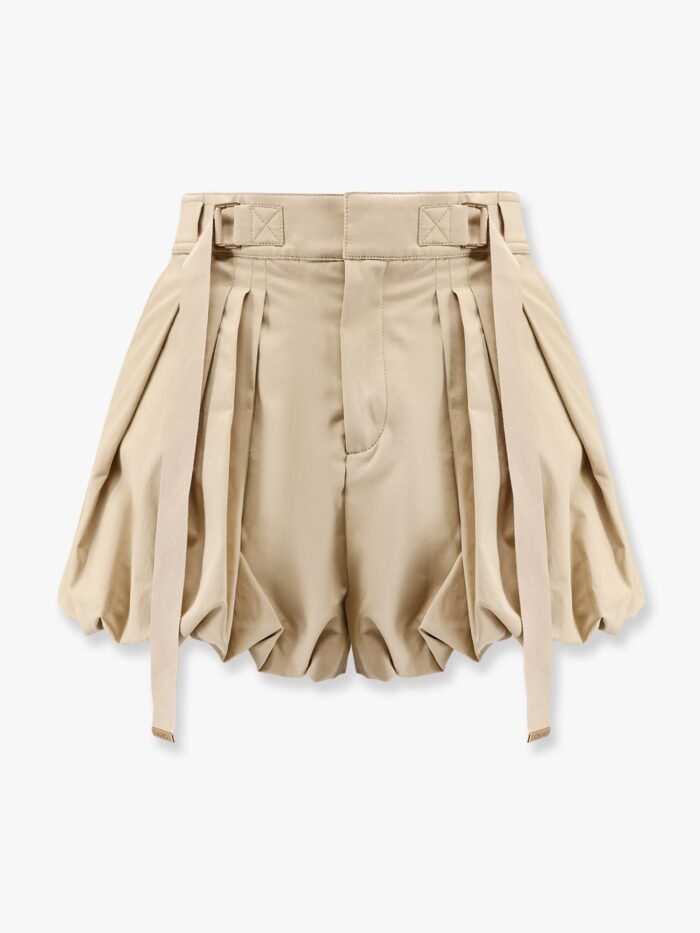 CHLOE' Balloon Cotton Shorts With Lateral Adjustable Straps