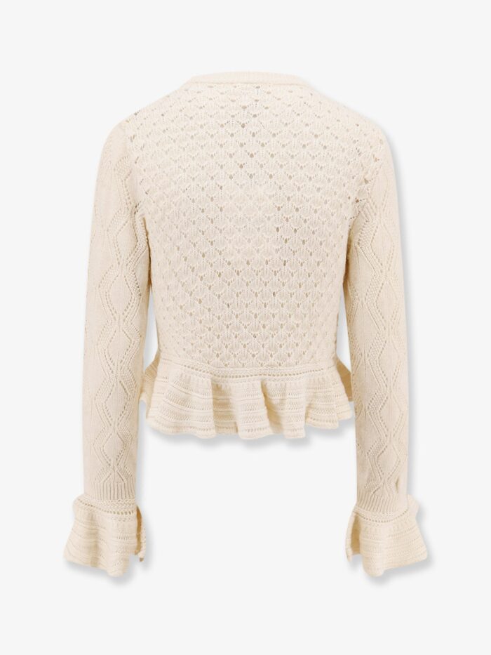 CHLOE' Cardigan With Rouches