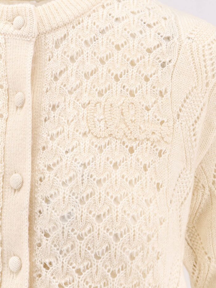 CHLOE' Cardigan With Rouches