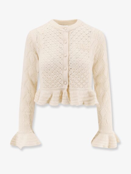 CHLOE' Cardigan With Rouches