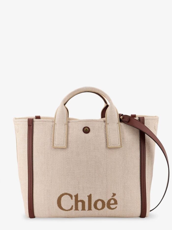 CHLOE' Chloè Carry Canvas Shoulder Bag With Logo Embroidery
